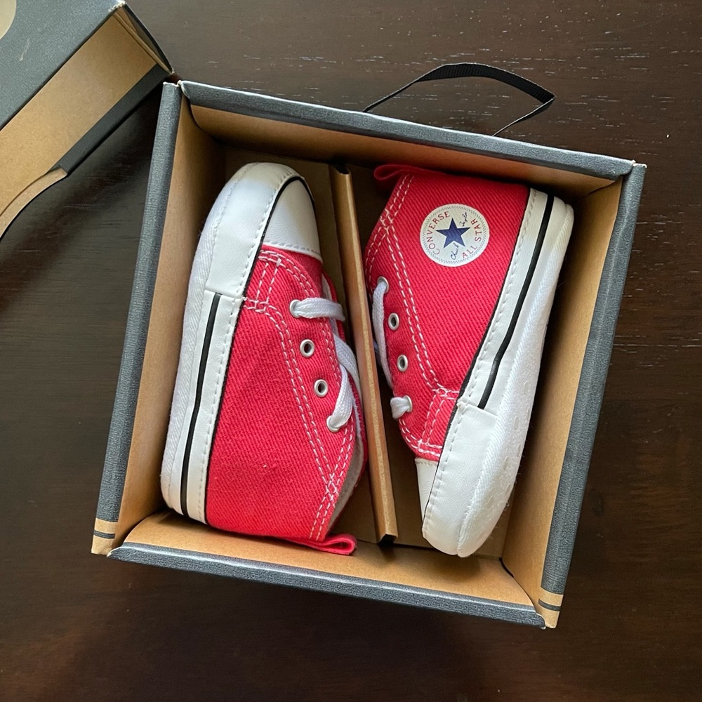Red Converse Crib Shoes NWT